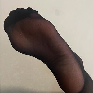 Sheer Black Tights Worn